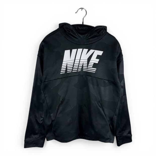 (L) 나이키 키즈/우먼스 카모 후드 티 블랙