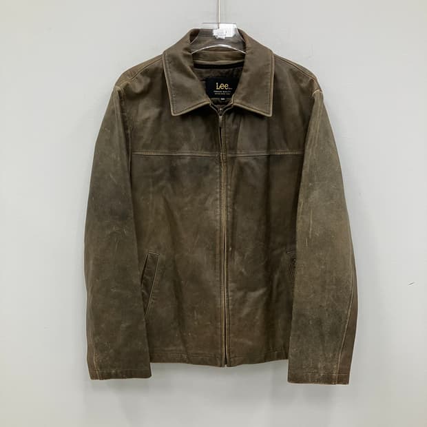 리 빈티지 브라운 산양가죽 자켓 100