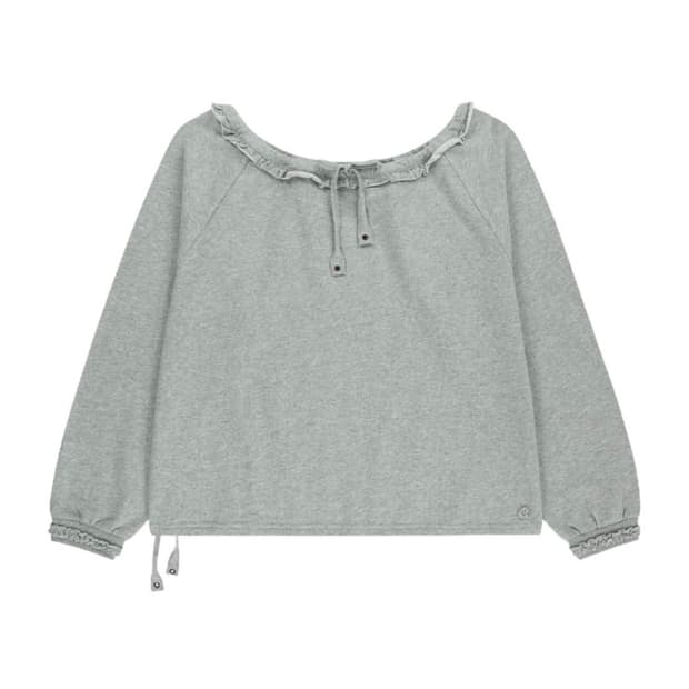 (1/새상품) 코이세이오 드로우 스트링 롱 슬리브 멜란지 그레이