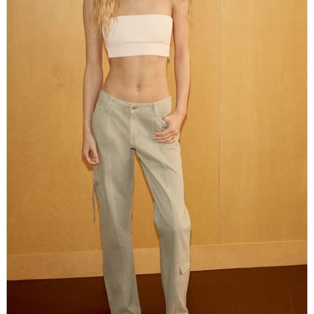 자라 스티치 카고 팬츠