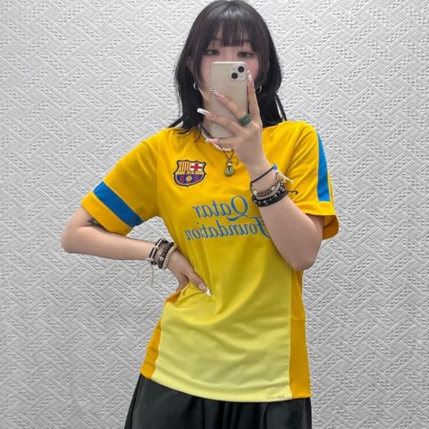 나이키 레트로 빈티지 FC 바르셀로나 져지 반팔티 S C11380