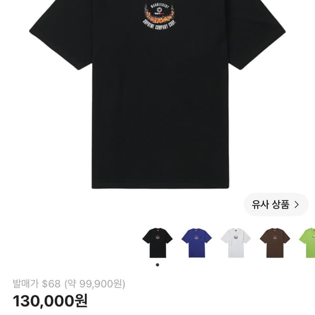 슈프림 빅토리 숏슬리브 탑 블랙 L