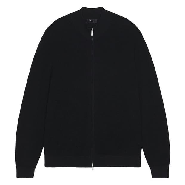 [새상품] 띠어리 캐시미어 니트 집업 가디건 블랙 XL사이즈