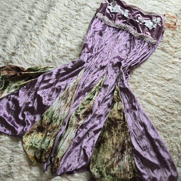 빈티지 오리엔탈 페어리 라푼젤 슬립 원피스 히피 루카빈티지