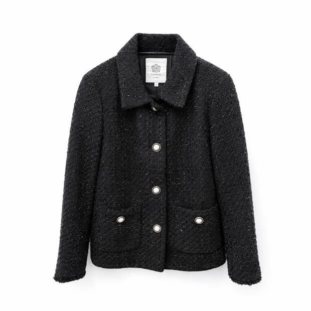 a.testoni 블랙 트위드 자켓 55사이즈