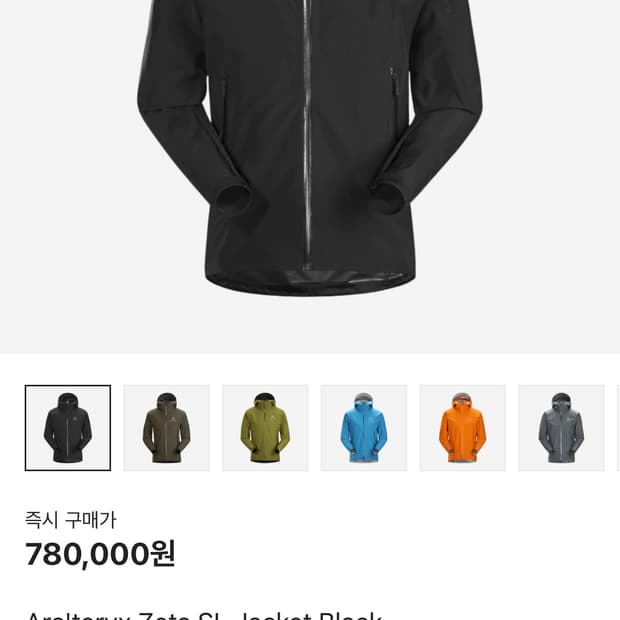 Mens 아크테릭스 제타sl xs