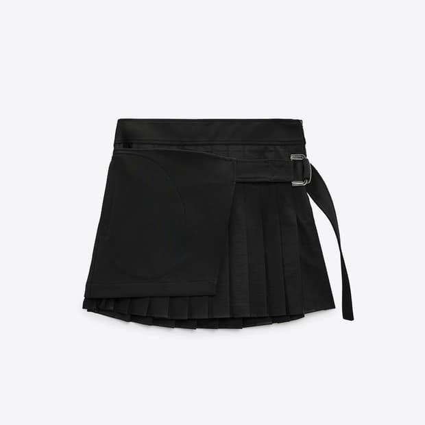 자라 플리츠 스커트 팬츠