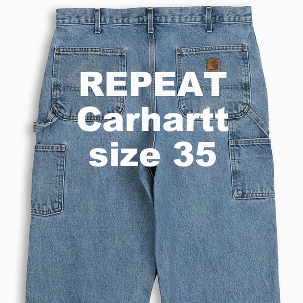 빈티지 칼하트 카펜터 청바지 와이드핏 35 인치 CH2373601