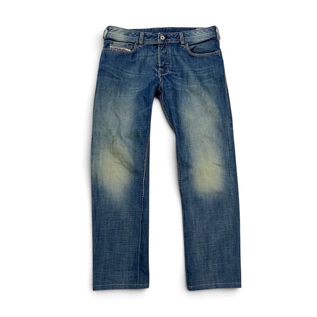 Dirty washing boot cut denim pants