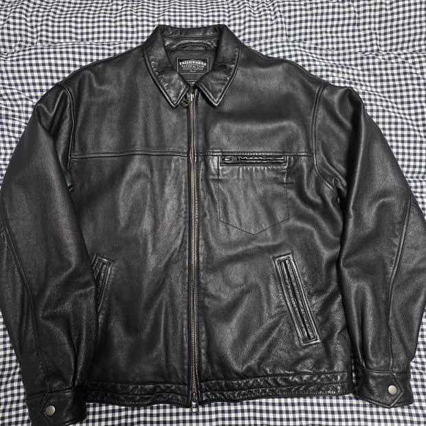 프리즘웍스 소가죽 자켓 블랙 XL