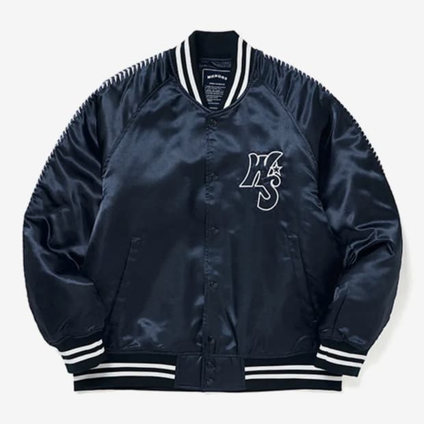 WKNDRS 위캔더스 바시티 자켓 W SATIN JK (NAVY) M