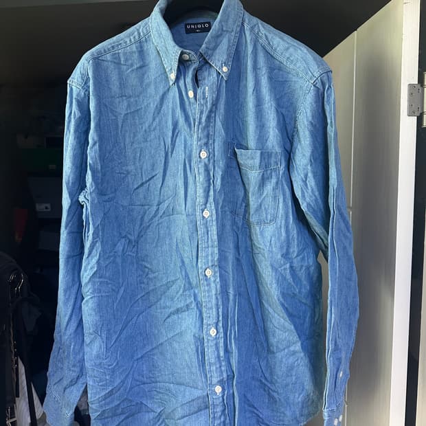 [XL] 구형 유니클로 연청 데님 셔츠
