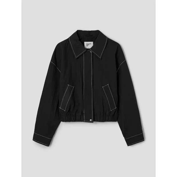 [정가 69,900원/1회 착용] 에잇세컨즈 스티치 집업 점퍼 블랙 XS