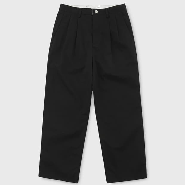 row cut chino pants black 해리티지 플로스