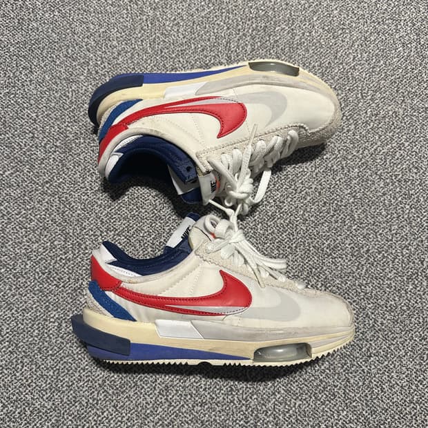 230) 나이키 x 사카이 줌 코르테즈 SP 화이트 앤 유니버시 티 레드