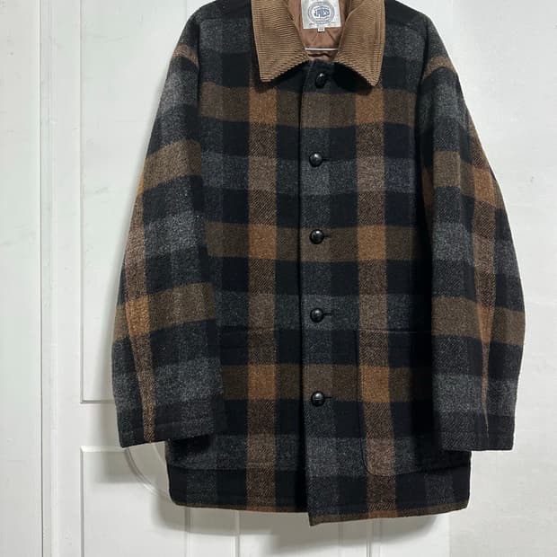 제이프레스 체크 코트