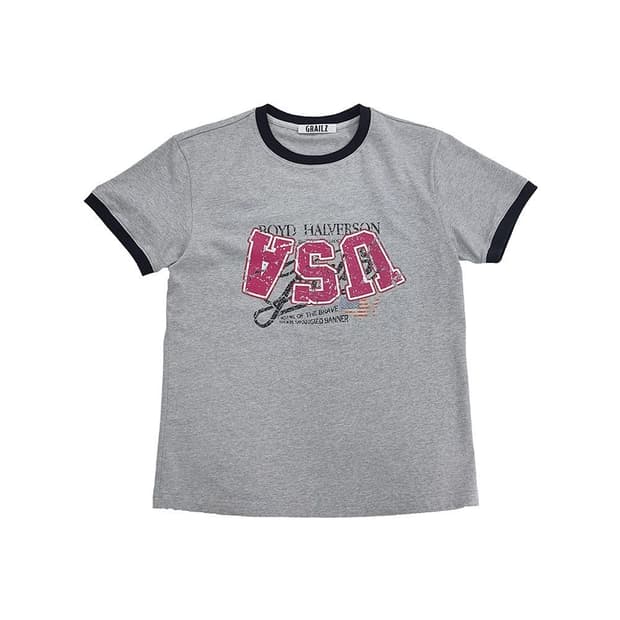 그레일즈 USA RINGER T-SHIRTS 링거 티셔츠 그레이 1