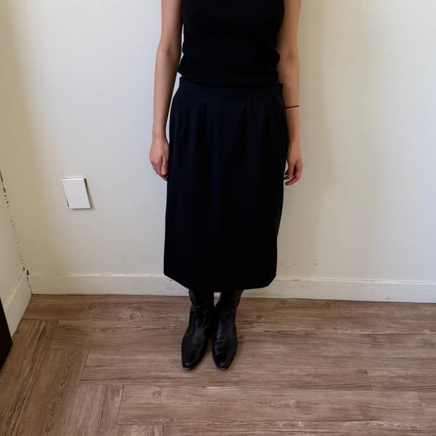 버버리 블랙 스커트