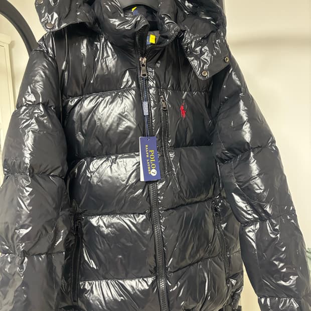 새상품 폴로 유광 패딩 L