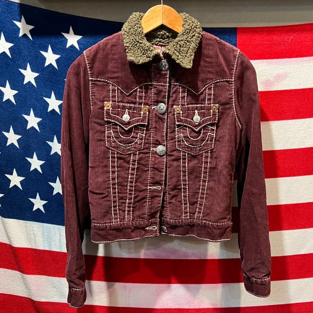 트루릴리젼 코듀로이 퍼 카라 자켓