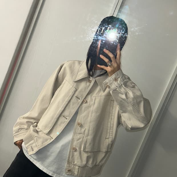 인사일런스 데님 코튼 자켓 M(연베이지)
