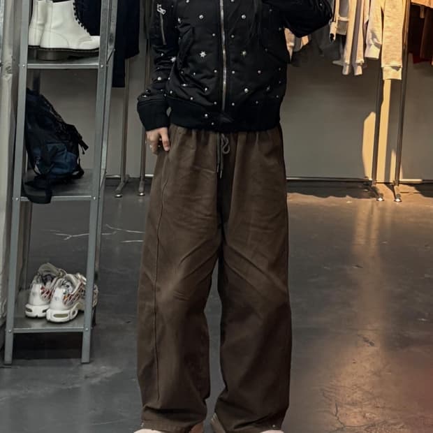 산드로 스터드 블랙포켓 봄버자켓 A3103