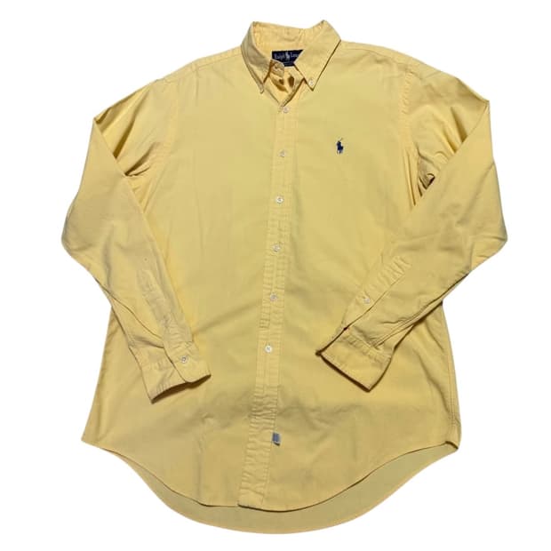 폴로 랄프로렌 옐로우 코튼 셔츠 