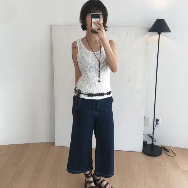 vintage EDWIN wide denim pants