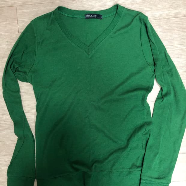 브라운클래식 니트 티 (그린)