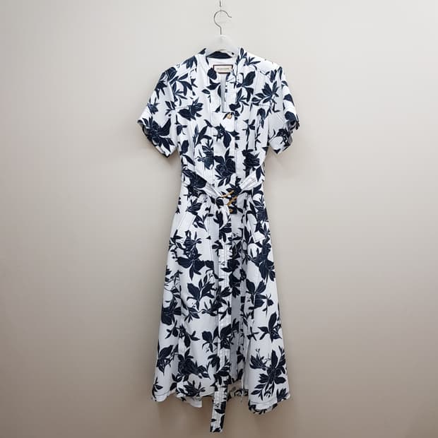 모조에스핀 2021 플라워 패턴 벨티드 롱원피스 M사이즈