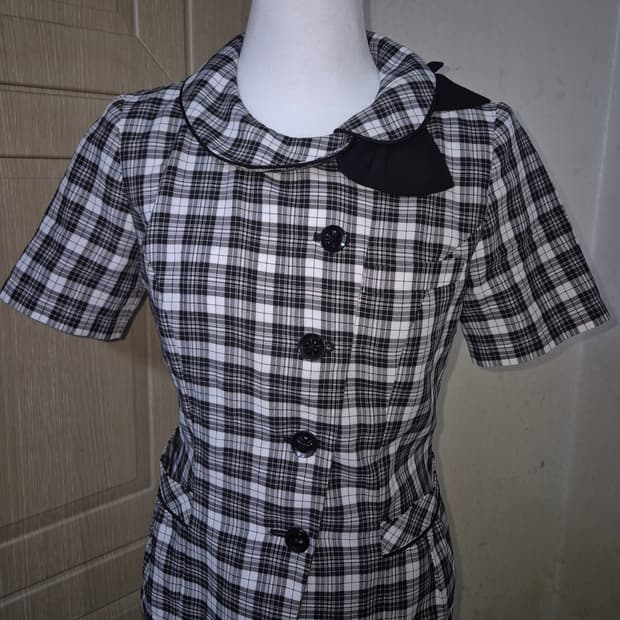 블랙핑크 체크 러블리 셔츠