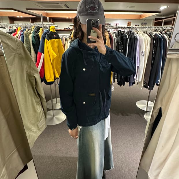 M)Uniform Bridge vintage 네이비 아노락 자켓