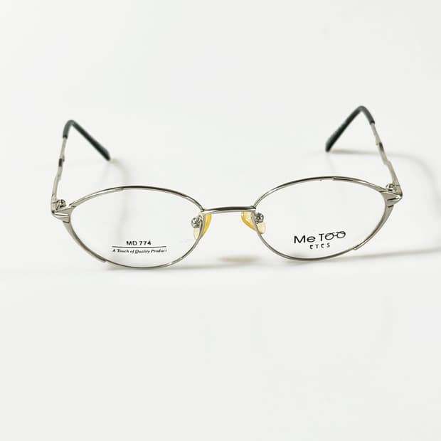 일본제 ME TOO EYES 실버 슬림 오벌 프레임 빈티지 안경