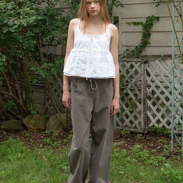 헤더먼트 worn cotton pants 코튼팬츠 브라운 s
