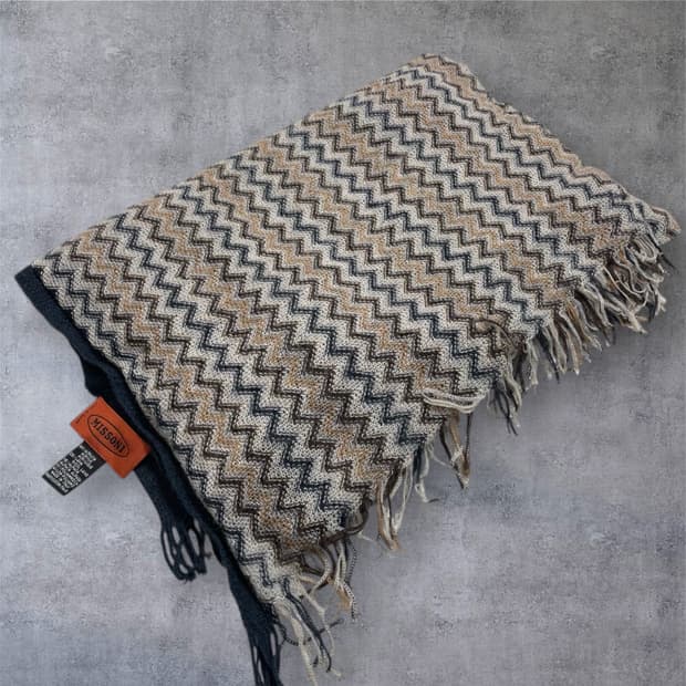 미쏘니 Missoni 지그재그 패턴 울혼방 머플러