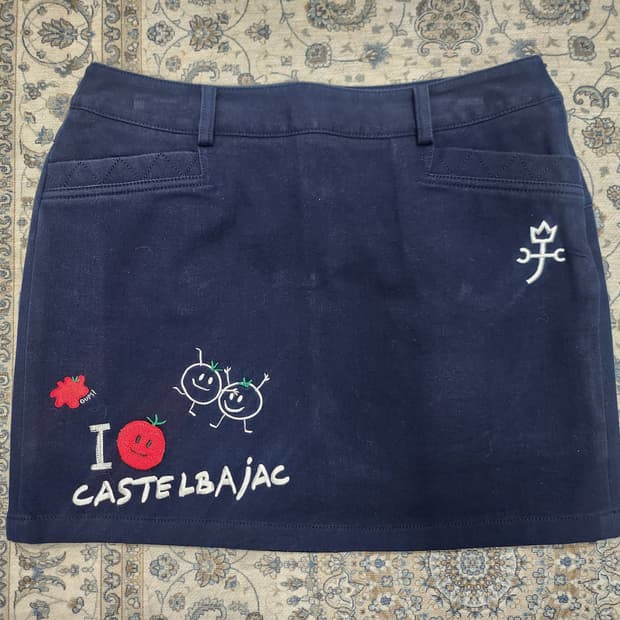 까스텔바작 네이비 미니 스커트 70사이즈 (28-30)