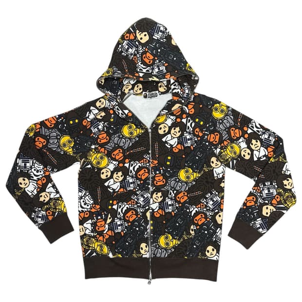 2012 베이프x스타워즈 협업 투웨이 후드 집업 자켓