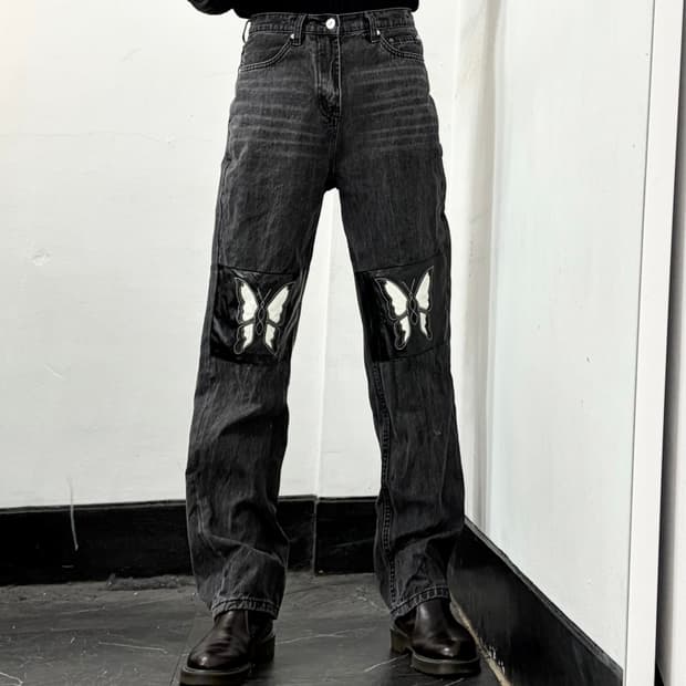 아워레가시 써드컷 나비 데님 팬츠