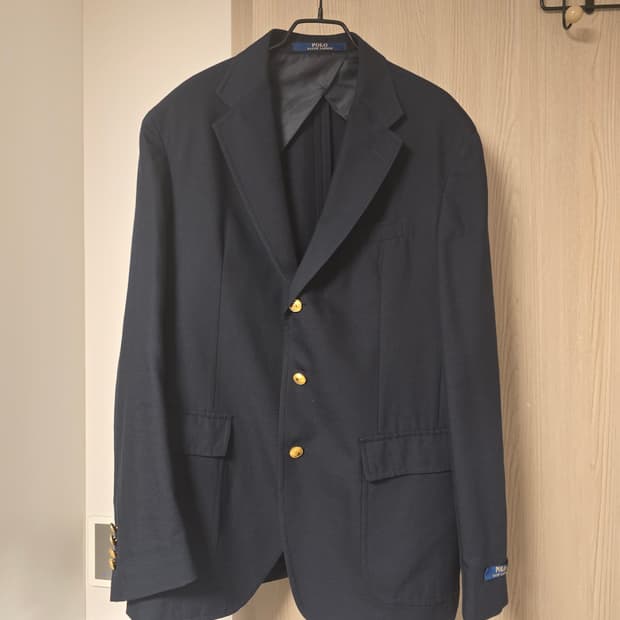 폴로 네이비 금장자켓 