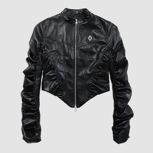 BADBLOOD 소냐 셔링 레이서 자켓