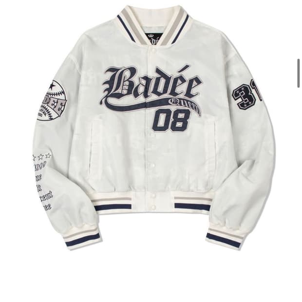 배디 바시티 자켓 Baseball Jacket White M