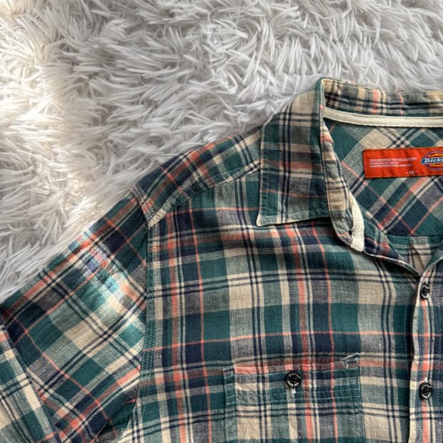 DICKIES 일본빈티지 노드 체크 셔츠 디키즈 빈티지셔츠 M 44