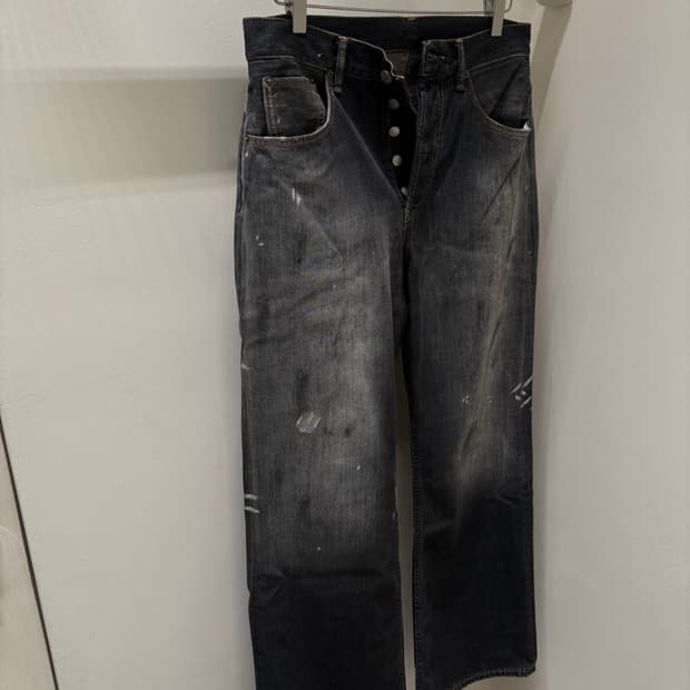 아크네 스튜디오 2021m 루즈핏 데님 트라팔가 블랙 (31-32)