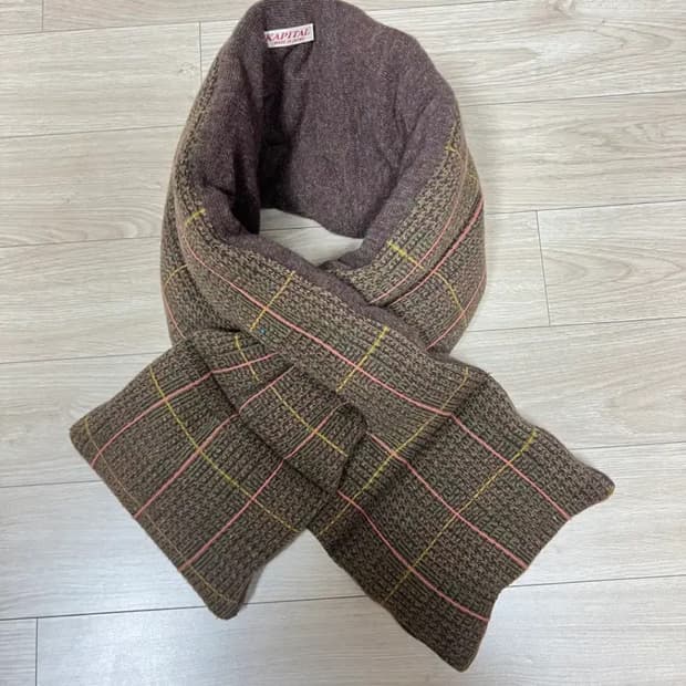 캐피탈 울 체크 머플러