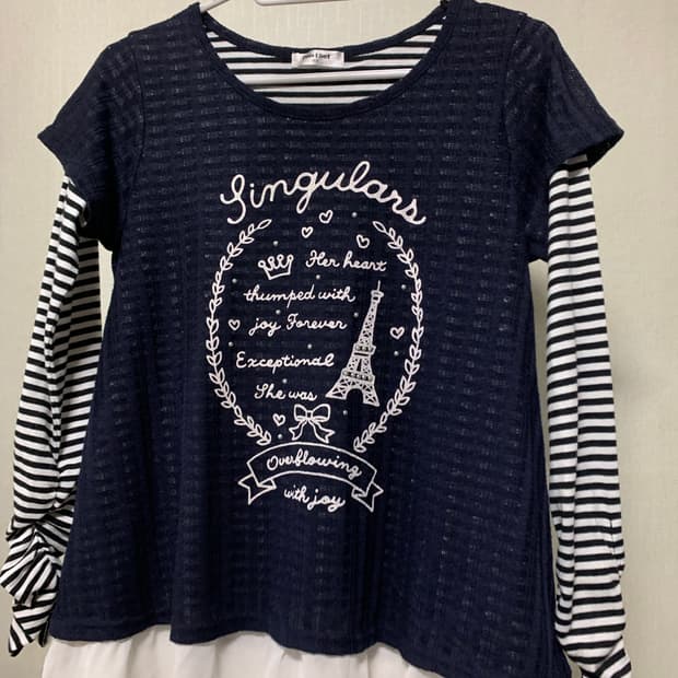 네이비 레이어드 롱슬리브