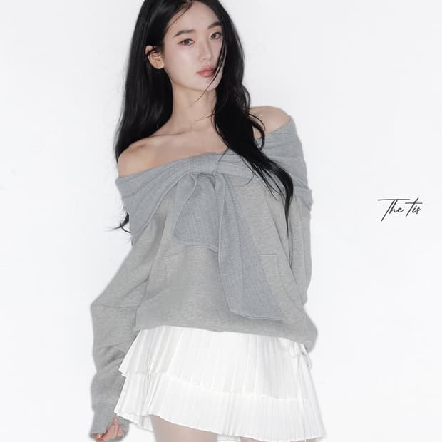 26SS 더티스 리본 후드 봄 버전 그레이