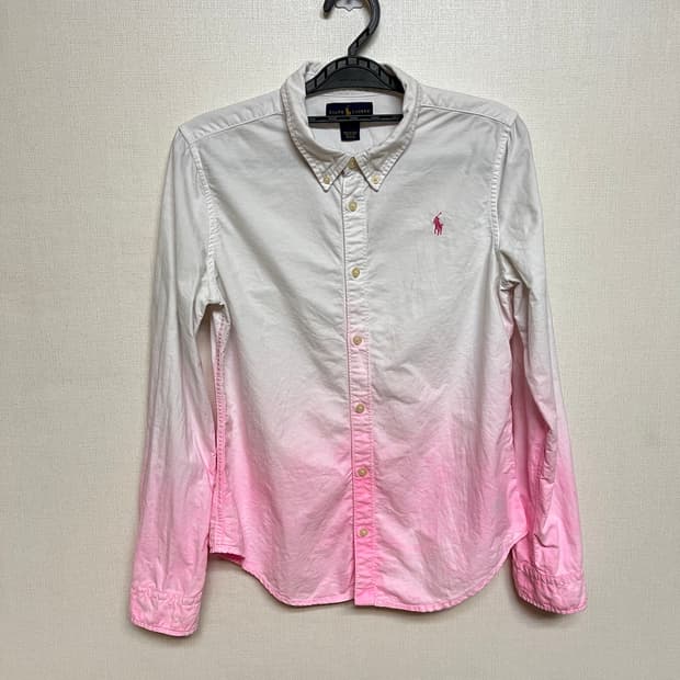 (16) 폴로 랄프로렌 핑크 그라데이션 긴팔 셔츠