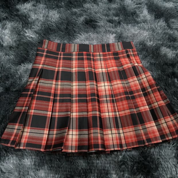 투티/0161 체크 플리츠 스커트 y2k
