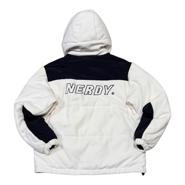 널디 플리스 블록 패디드 패딩 실측M