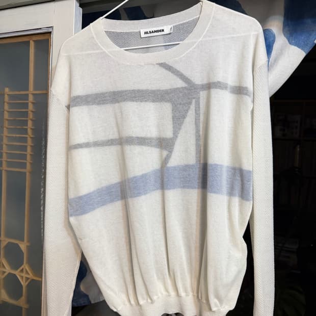 질샌더 JIL SANDER 화이트 패턴 니트